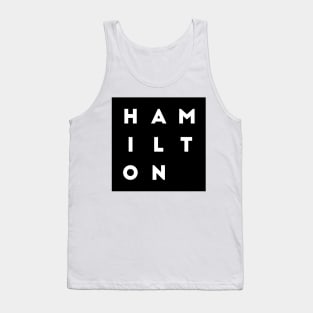 Hamilton | Black square, white letters | Canada Tank Top